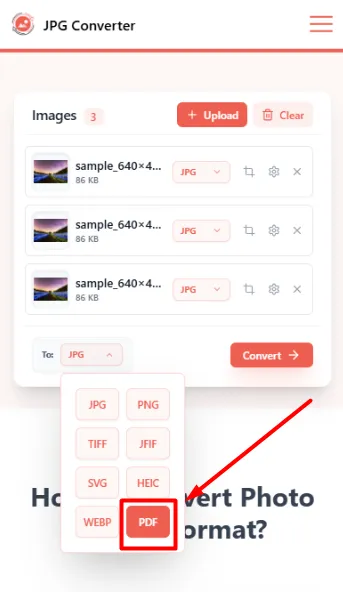 Select PDF orientation and styles on iPhone