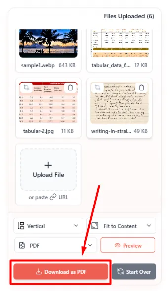 Download converted PDF on iPhone